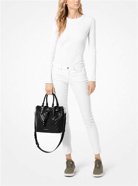 blakely small quilted leather bucket bag michael kors|MICHAEL Michael Kors Blakely Quilted Leather Bucket Bag .